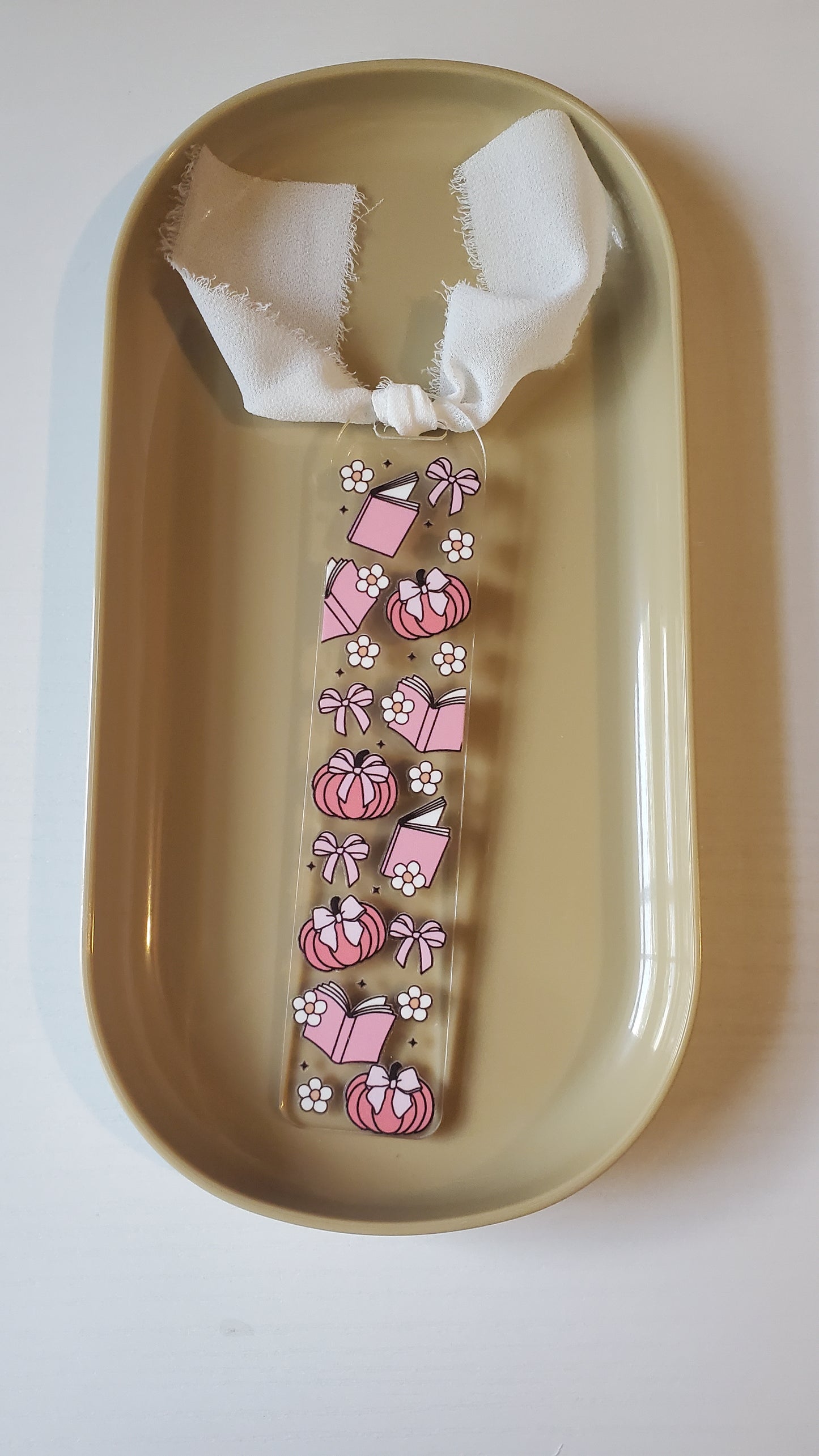 Pink Pumpkin Bookmark