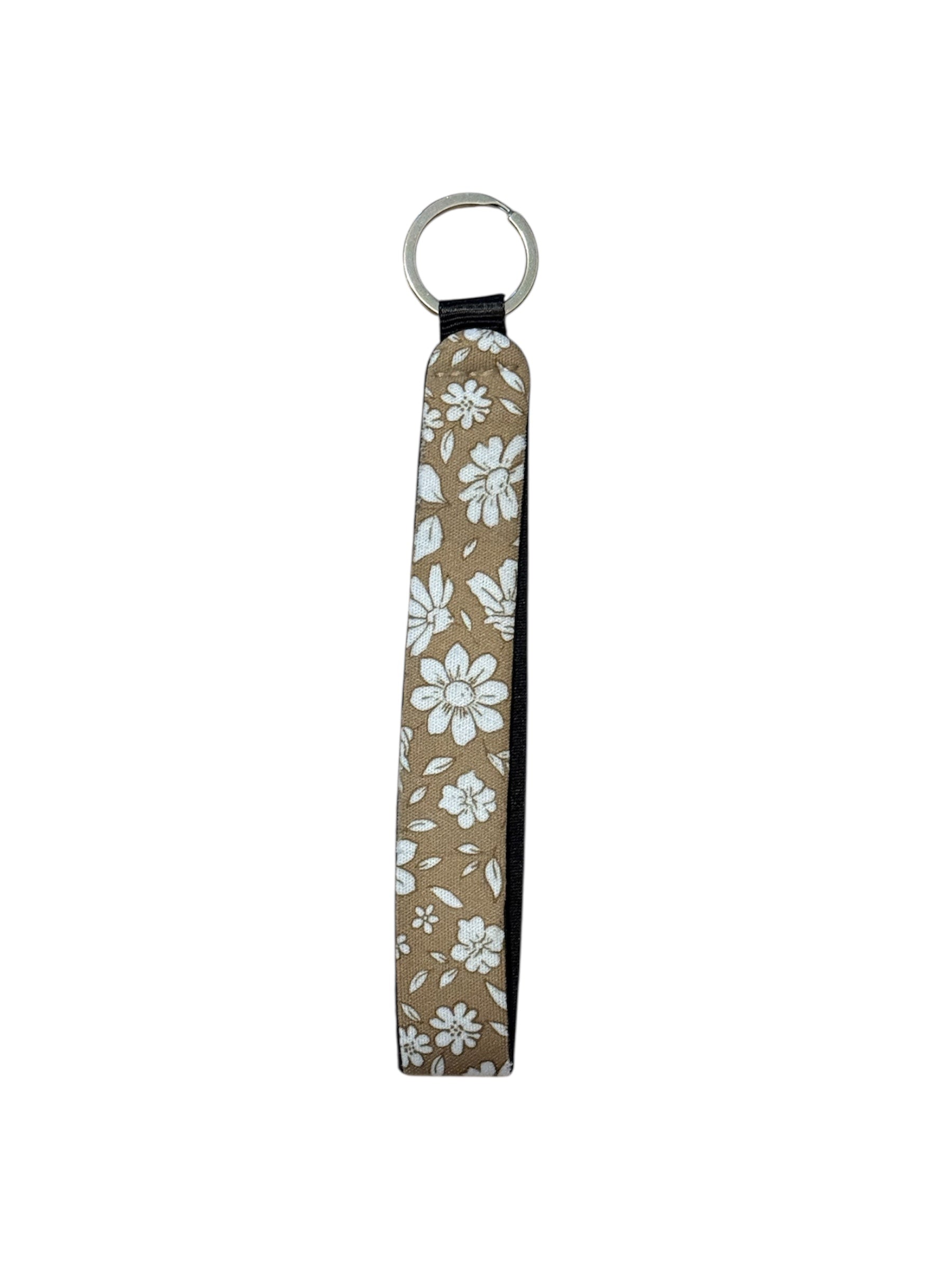 White Flower Keychain