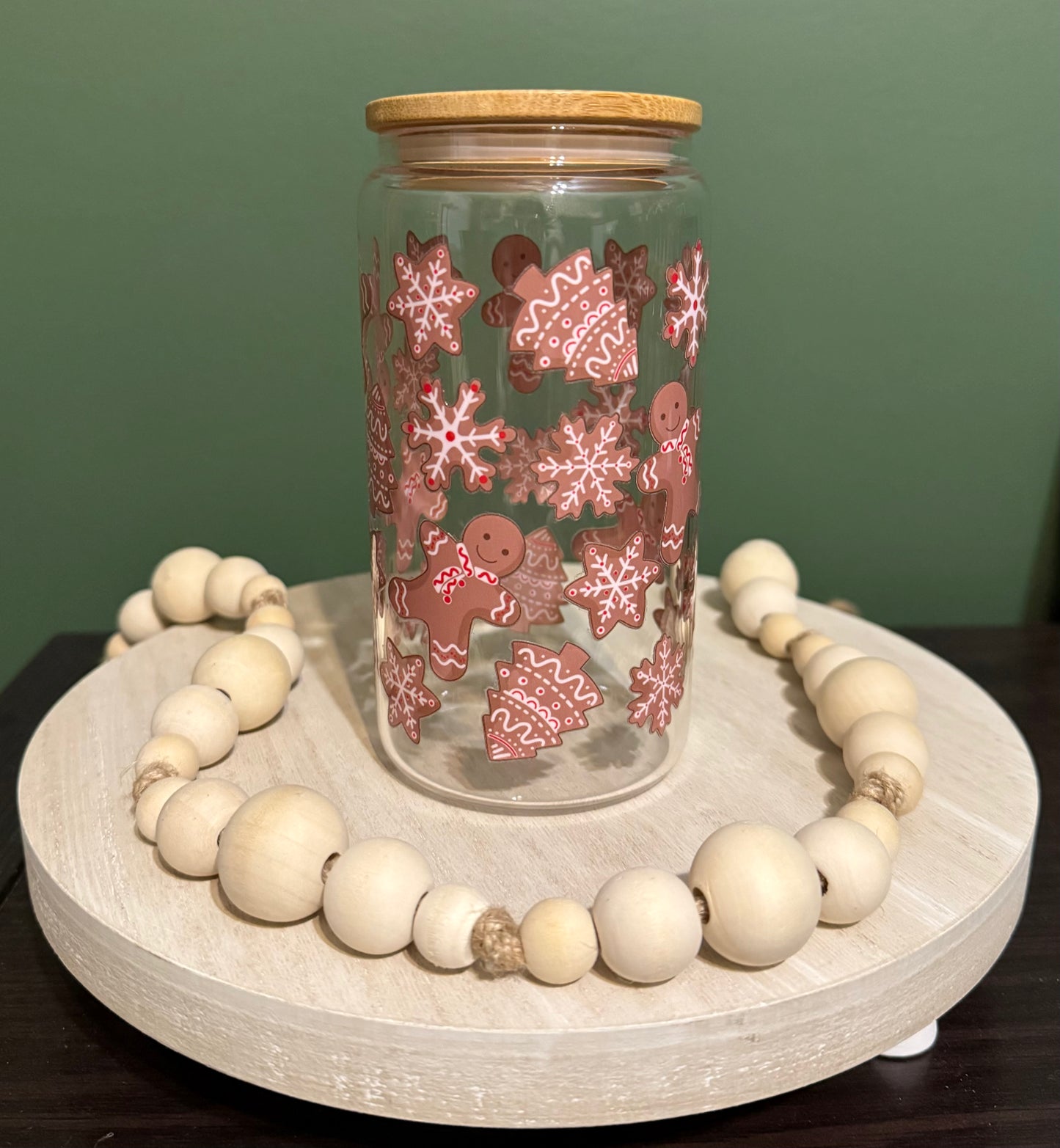 Gingerbread Glass Cup